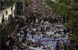 Cảnh sát Thái Lan lập chốt tuần tra quanh khu vực biểu tình